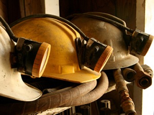 Casques de mineurs