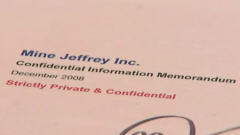 Des documents confidentiels de Mine Jeffrey