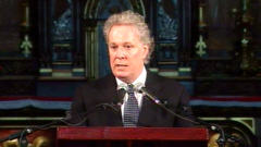 Jean Charest � la basilique Notre-Dame.