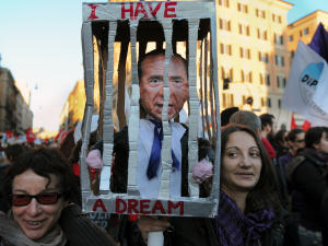 Manifestation Anti Berlusconi