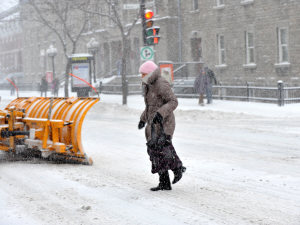 Déneigement sur le plateau Mont-Royal