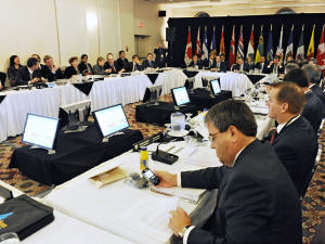 Les ministres des Finances à Whitehorse.