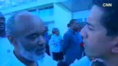 Le président René Préval en entrevue à CNN.