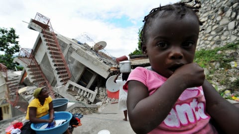 Des survivants du s�isme, � Jacmel
