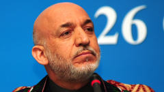 Hamid Karzaï lors d'une conférence de presse à Istanbul, en Turquie.