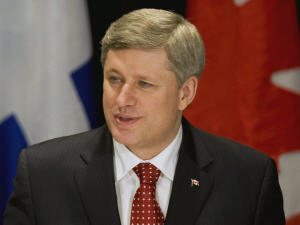 Le premier ministre du Canada Stephen Harper