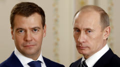 Dimitri Medvedev et Vladimir Poutine en février 2008