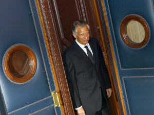 Dominique de Villepin à son arrivée au tribunal jeudi