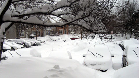 Temp�te de neige � Fairfax, en Virginie