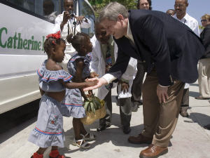 Stephen Harper en visite en Haïti en 2007