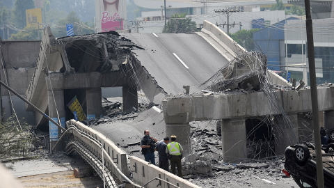 À Santiago, des infrastructures routières ont été lourdement endommagées.