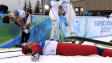 Devon Kershaw (� gauche) et Petter Northug (au sol)