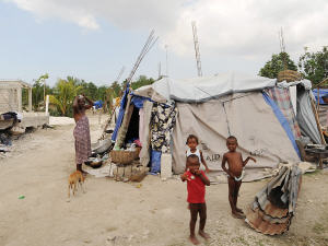 Un campement à Léogâne