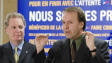 Marc Bellemare, alors qu'il faisait campagne sous la banni�re lib�rale, en 2003, avec � ses c�t�s le premier ministre Charest
