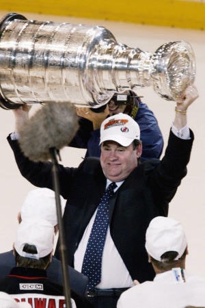 Pat Burns avec la Coupe Stanley en 2003