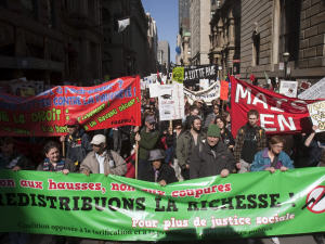 Manifestation contre le budget