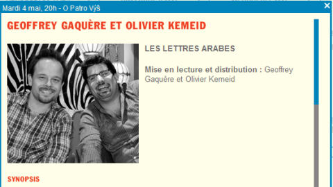 Geoffrey Gaqu�re et Olivier Kemeid sont deux des invit�s du Festival Jamais Lu.