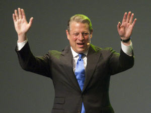 L'ancien vice-président américain Al Gore, lors de son discours au Sommet du millénaire à Montréal, le 22 avril 2010