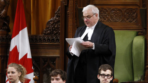 Le pr�sident de la Chambre des communes, Peter Milliken