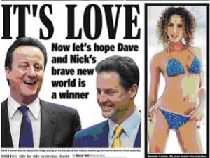 D�tail de la une du Daily Express
