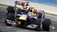 Mark Webber devant Sebastian Vettel