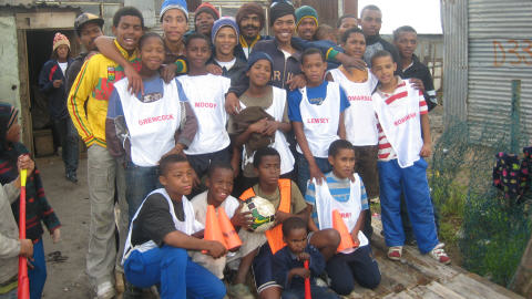 L'�quipe de foot du village