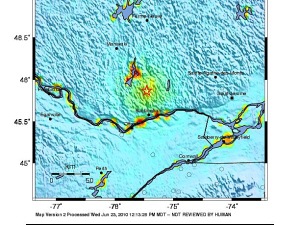 Carte de l'épicentre
