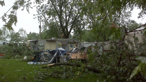 Une tornade a frapp� Midland.