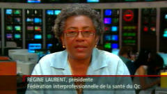 Régine Laurent, présidente de la FIQ, en entrevue à RDI