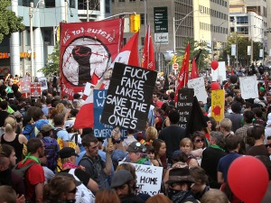 Manifestation contre le G8 à Toronto.