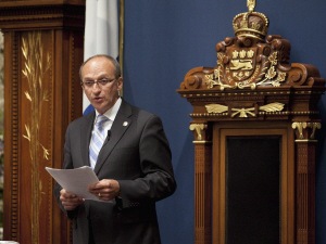 Yvon Vallières, le président de l'Assemblée nationale du Québec