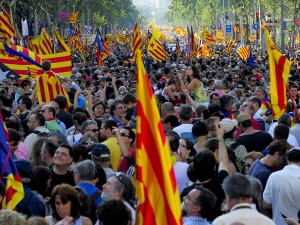 Manifestation à Barcelone
