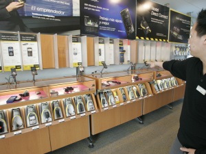 Un magasin de téléphones cellulaires aux États-Unis