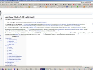 L'article de Wikipédia sur les F-35 a été la cible de cybervandalisme.