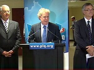 Jacques Dupuis, Jean Charest et Jean-Marc Fournier
