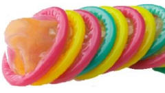 condoms multicolores