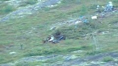Photo aérienne de l'hélicoptère écrasé