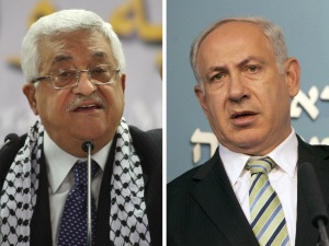 Le président palestinien Mahmoud Abbas et le premier ministre israélien Benyamin Nétanyahou