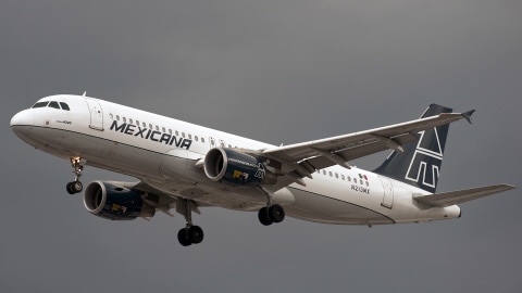 Un avion de la compagnie a�rienne Mexicana