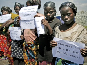 Des femmes manifestent contre les violences au Kivu, (archives)