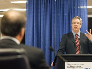 Me Bellemare a été contre-interrogé mercredi avant-midi par l'avocat du PLQ, Me André Dugas