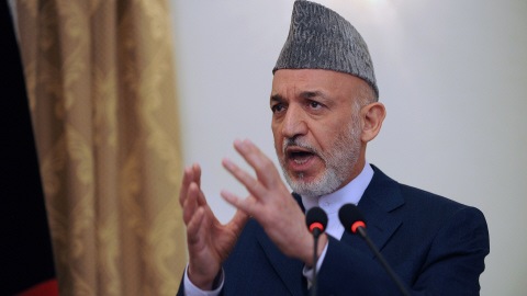 Le pr�sident afghan, Hamid Karza�