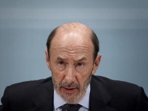 Le ministre espagnol de l'Intérieur, Alfredo Perez Rubalcaba (archives)