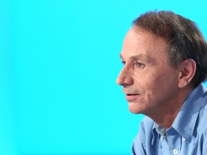 Michel Houellebecq lors d'une émission de télévision en France