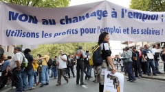 Des manifestants se rassemblent � Toulouse.
