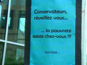 Le Réseau d'aide aux personnes seules et itinérantes (RAPSIM) était l'instigateur de la manifestation.