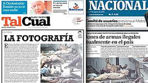 Ces journaux ont publi� la photo d'une morgue de Caracas pour illustrer les chiffres catastrophiques de la criminalit� au Venezuela