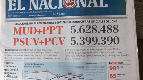 Les r�sultats du scrutin au Venezuela