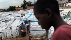 Un camp de Port-au-Prince