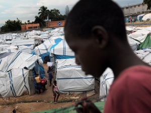 Un camp de Port-au-Prince